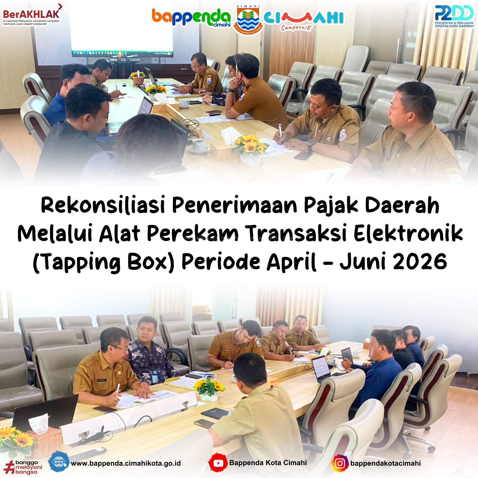 Rekonsiliasi Penerimaan Pajak Daerah Melalui Alat Perekam Transaksi Elektronik (Tapping Box) Periode April - Juni 2026